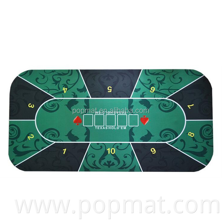 Large Size Poker Gambling Table Mat Anti silp Full Color Printing rubber game mat